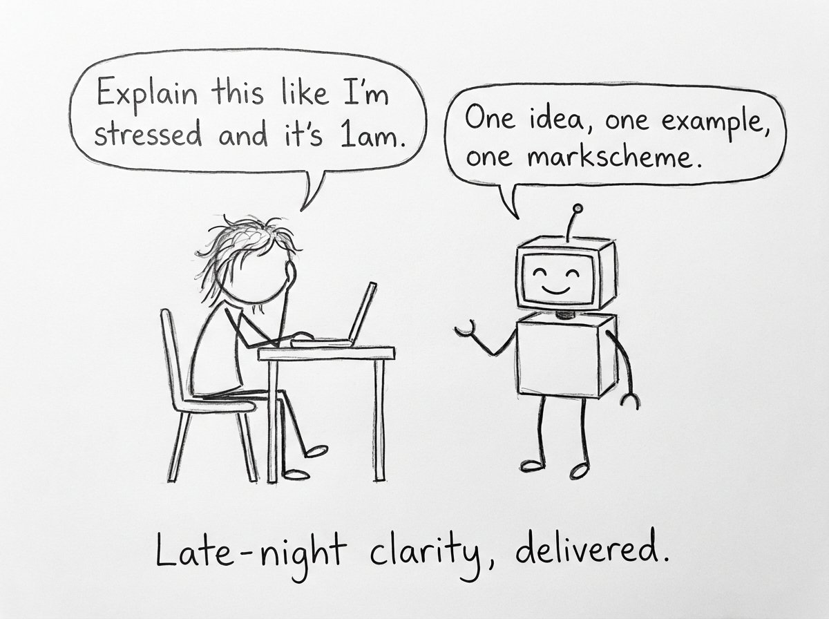Student asking AI Chat at 1am