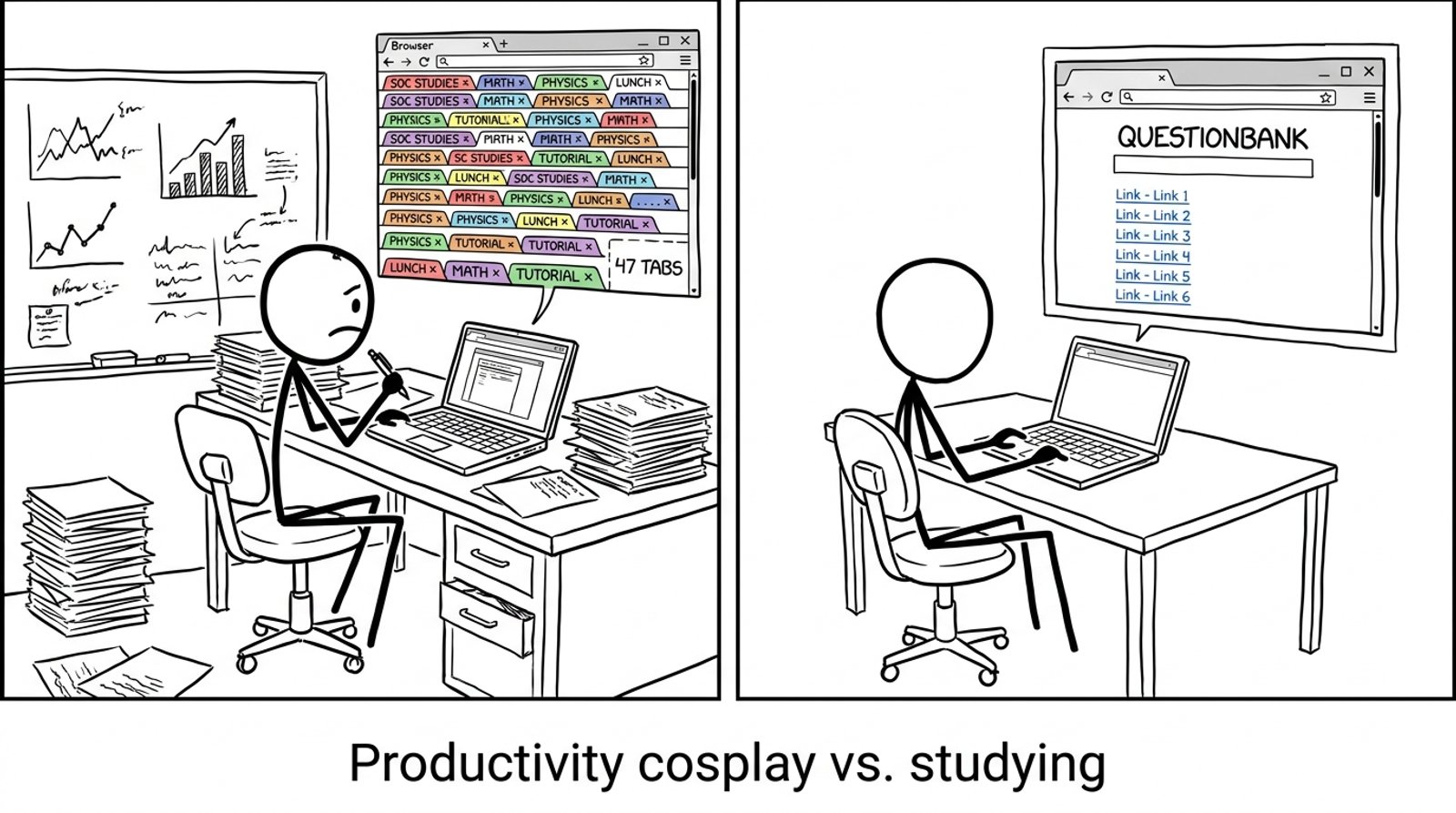 Complex schedule vs starting the questionbank