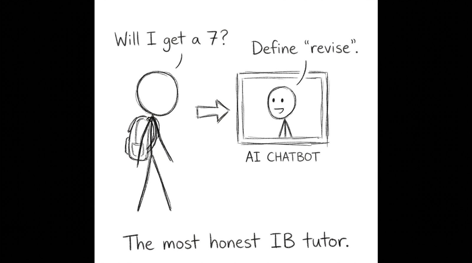 AI chatbot asks student to define revise