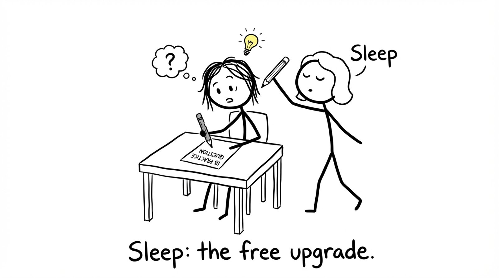 Sleep quietly upgrades the student’s pencil and thinking