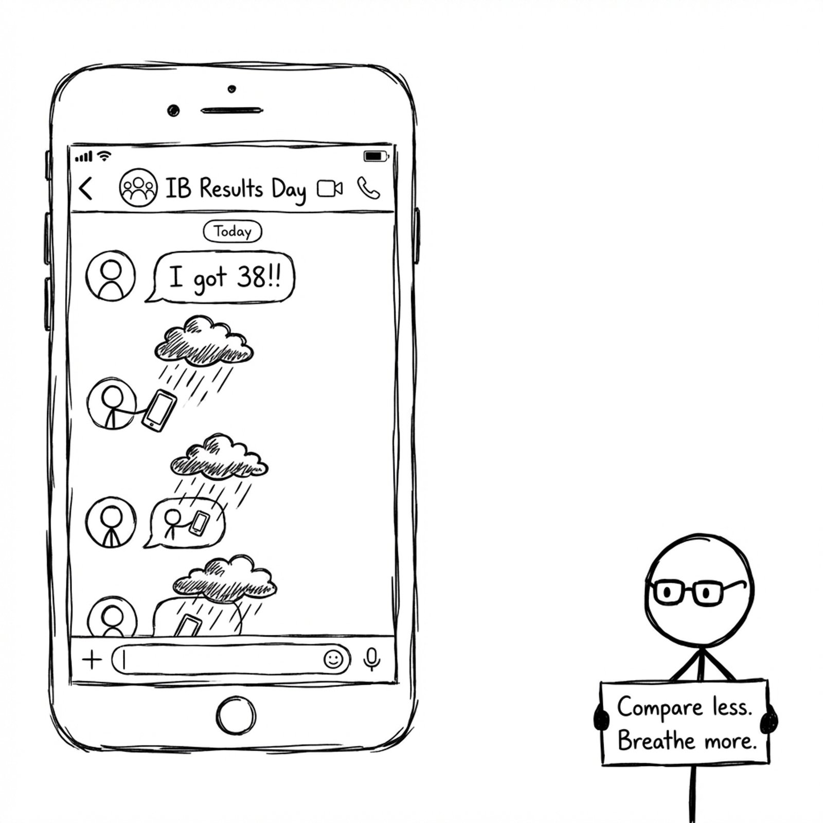 Group chat storm clouds comic