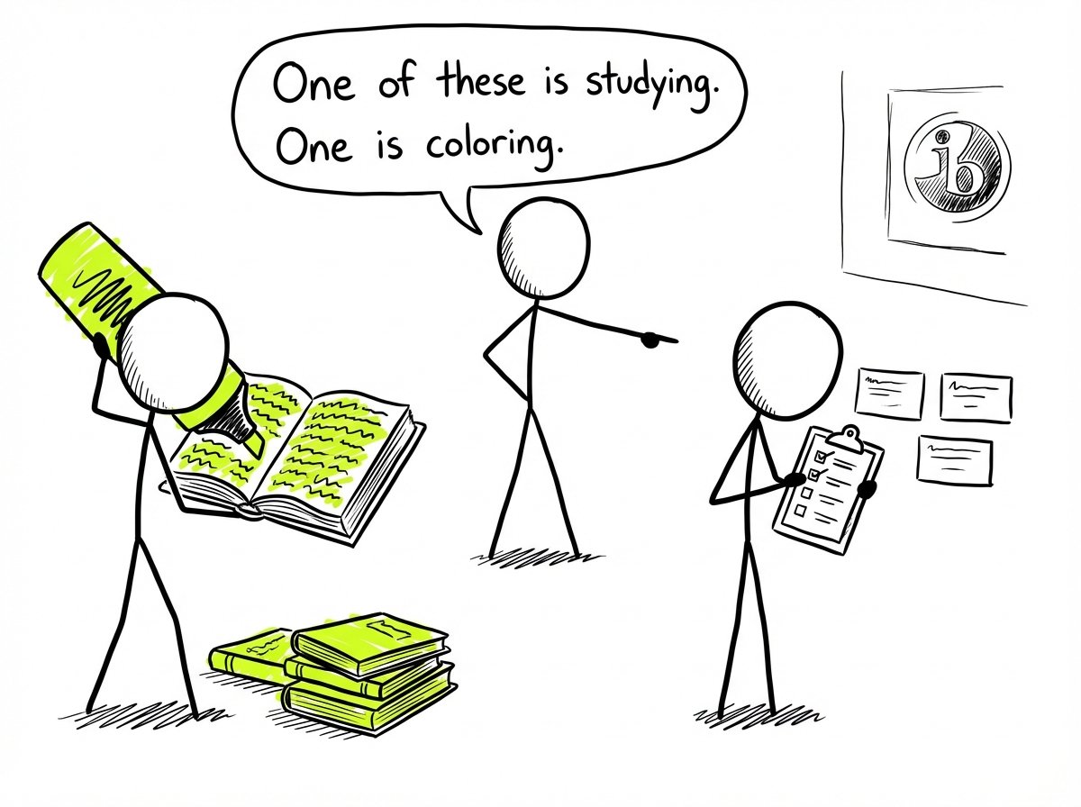 Highlighting everything vs studying