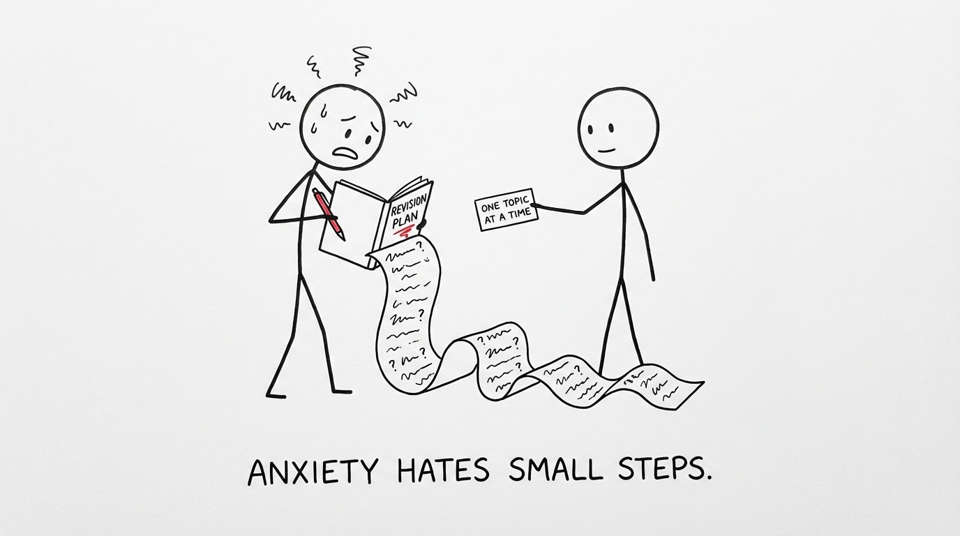 A stressed student vs tiny steps