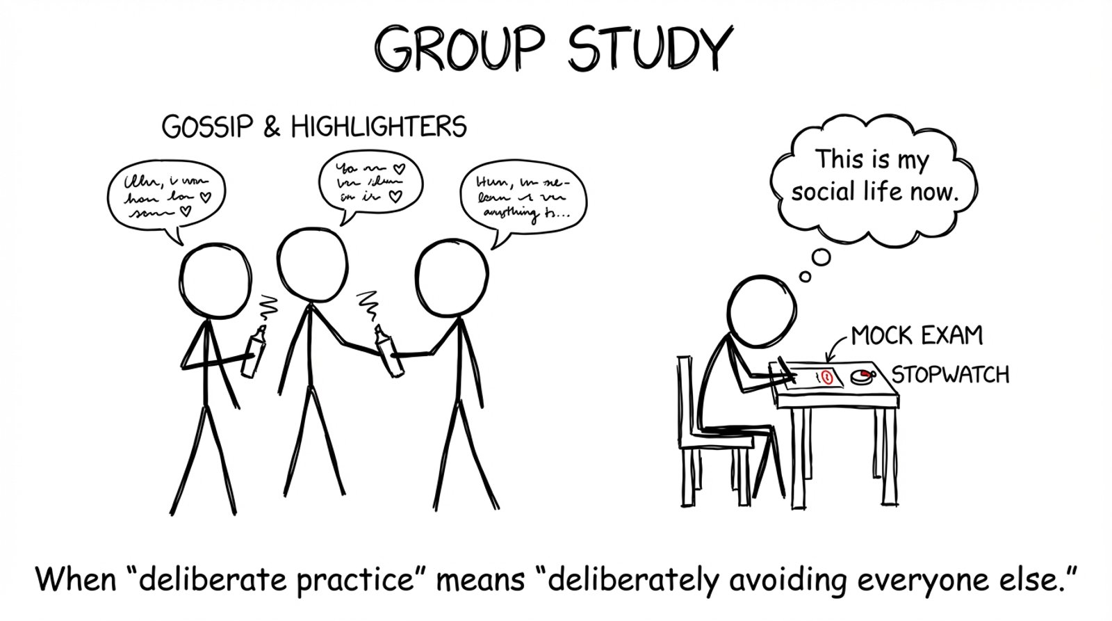 Group study vs timed practice reality check