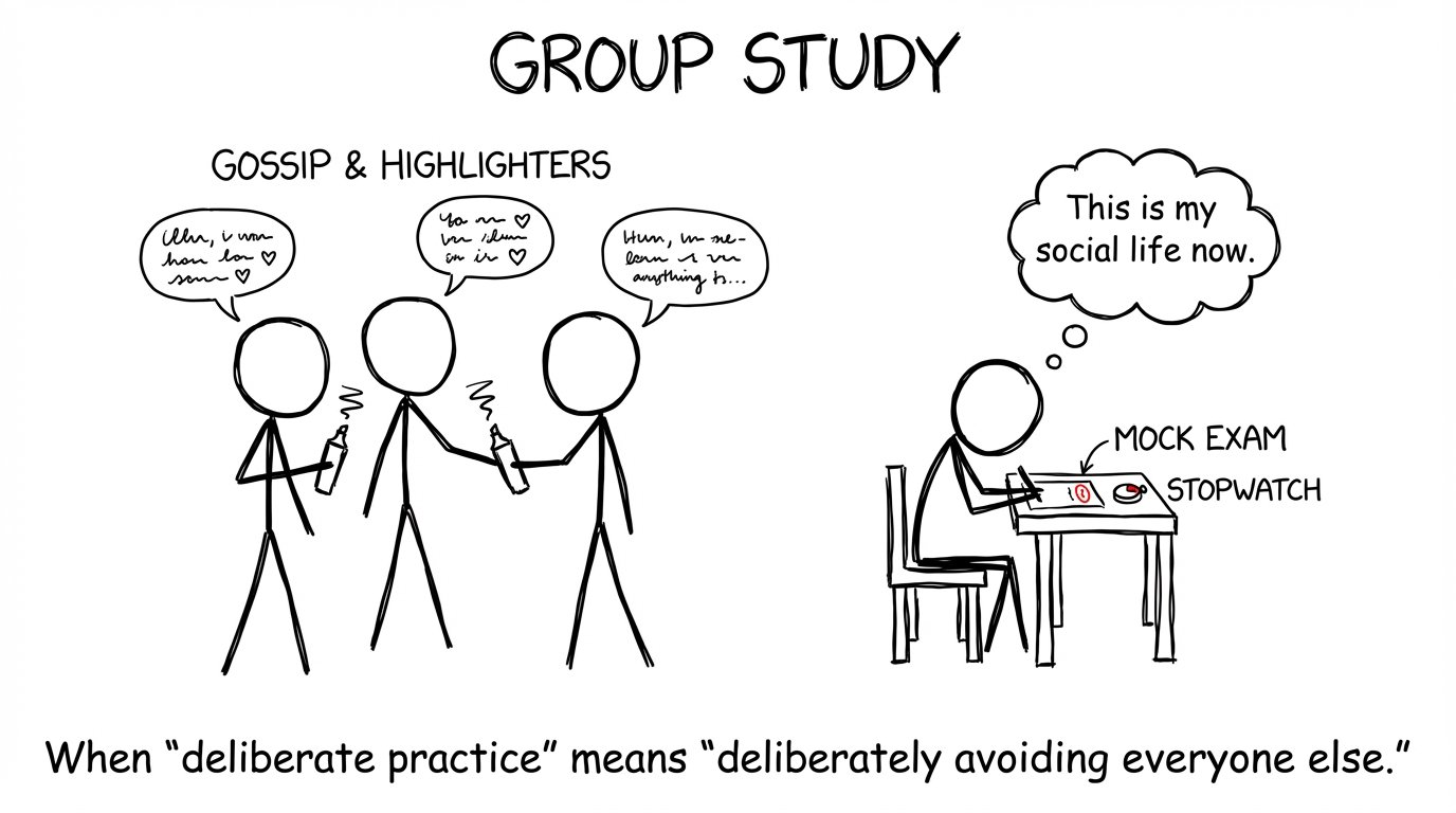 Group study vs timed practice reality check