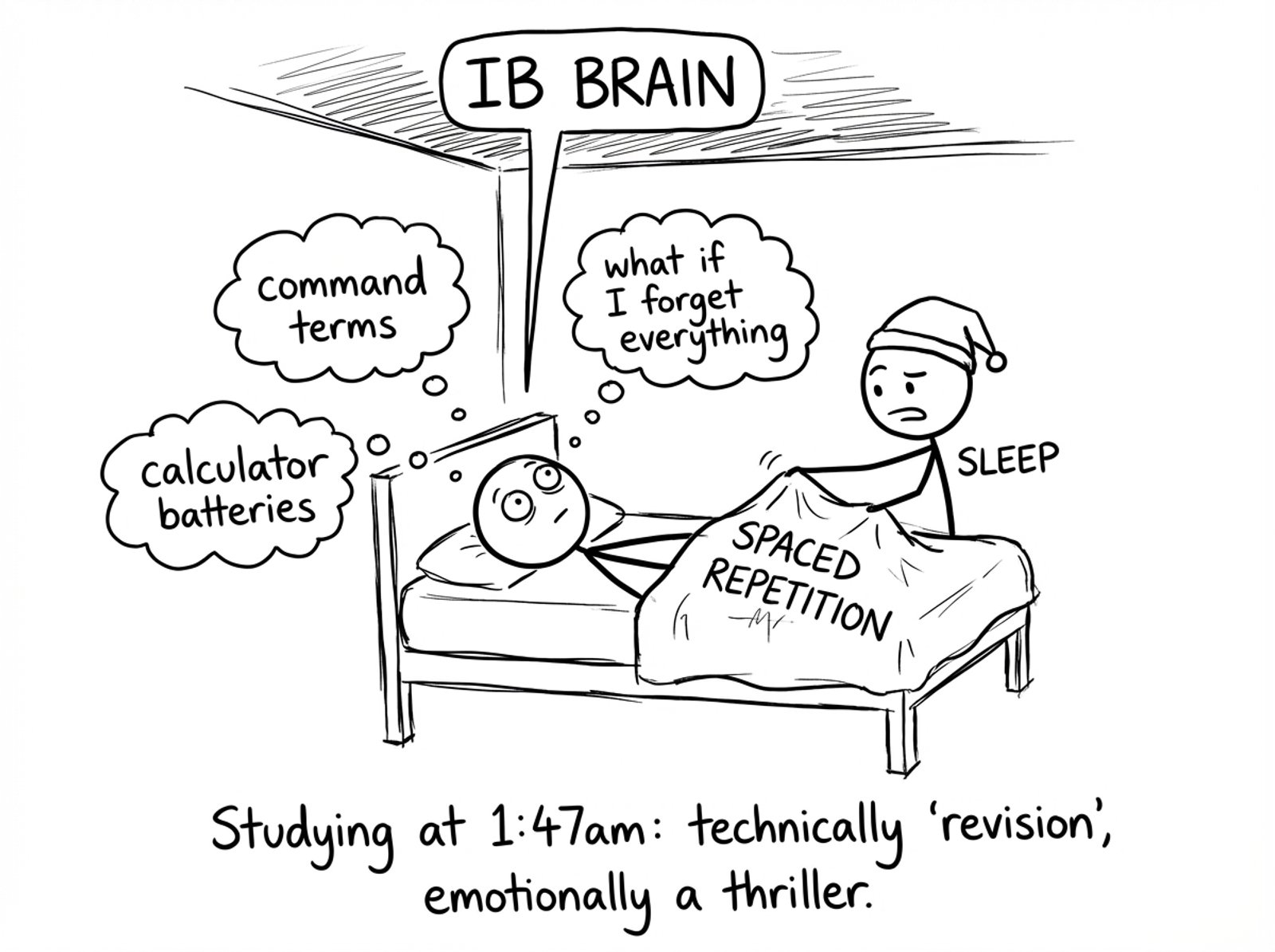 Student fighting the IB brain at 1:47am