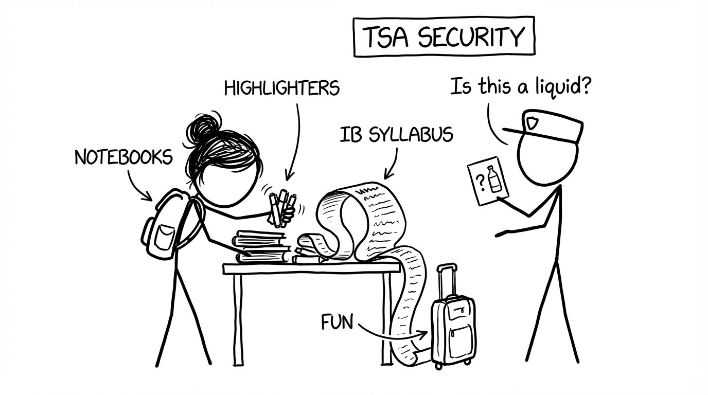 Airport security vs IB backpack chaos