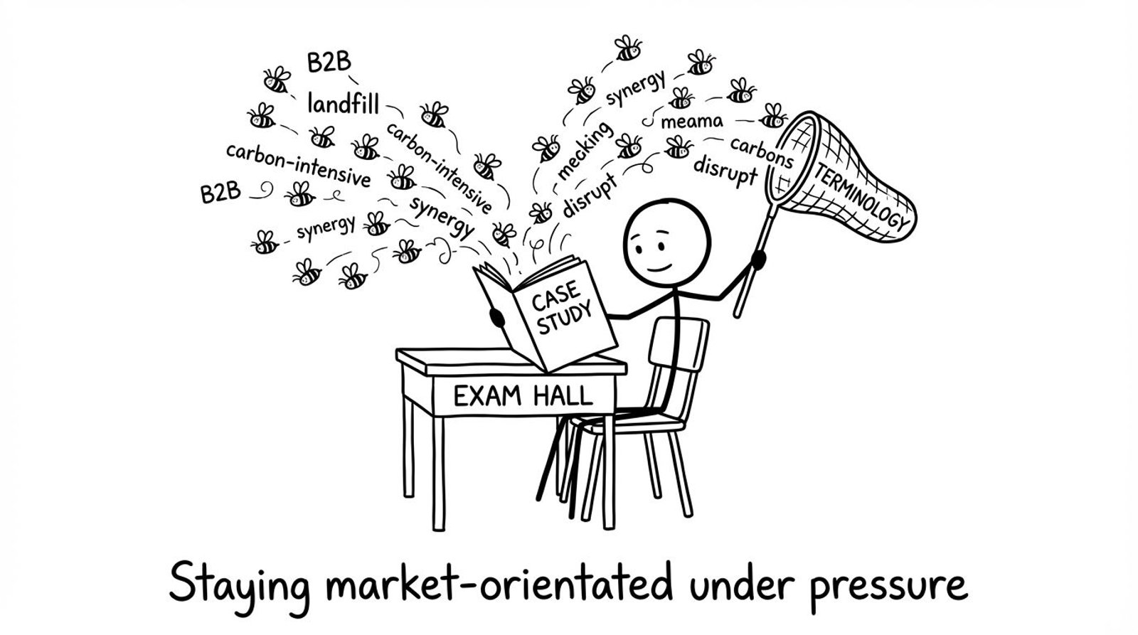 Buzzwords escaping the exam booklet