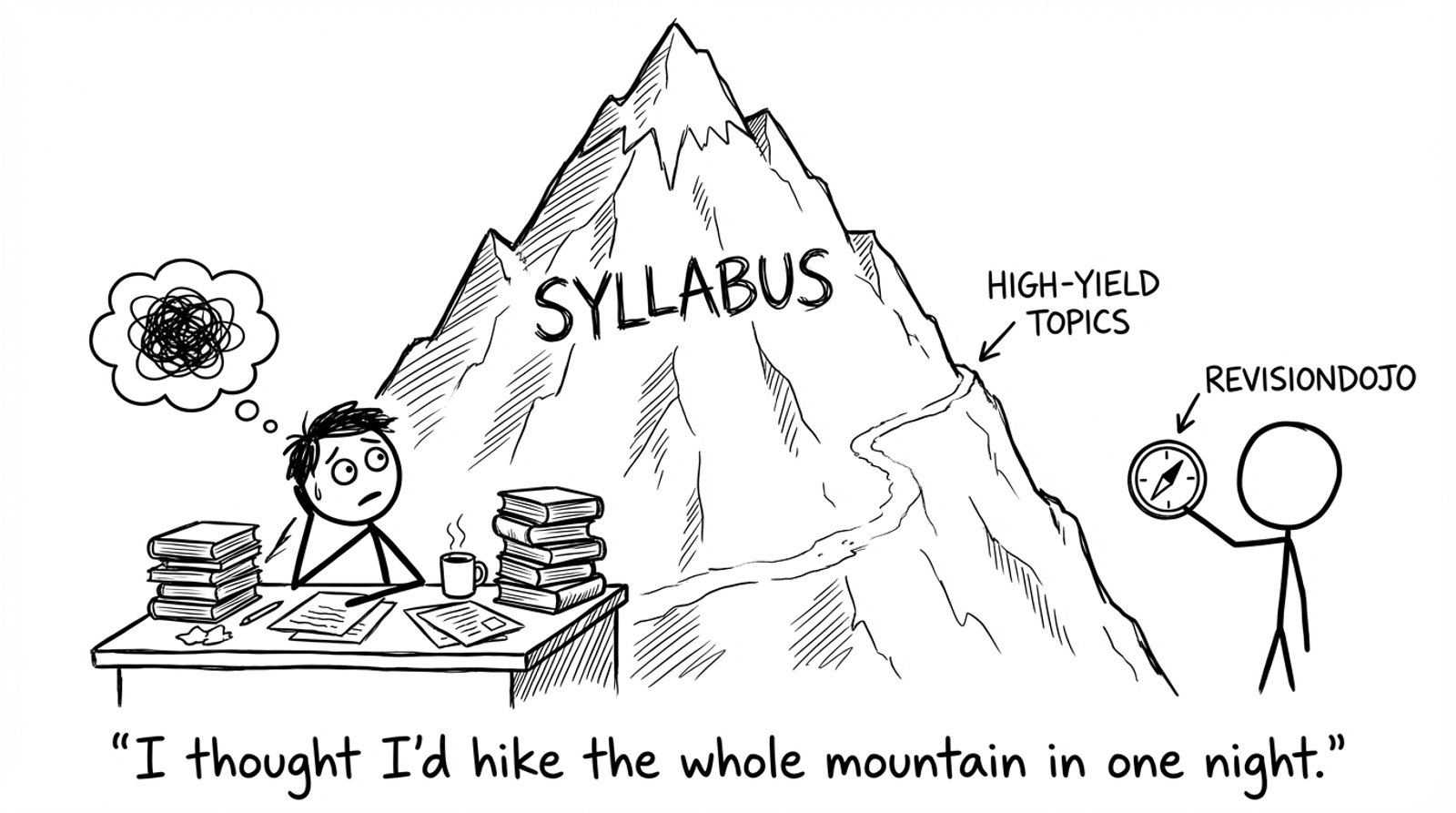 A mountain of syllabus vs a high-yield path