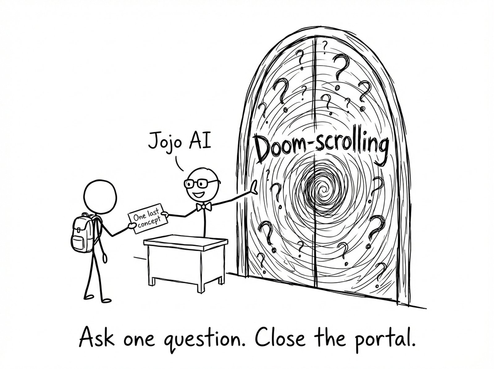 Ask one question. Close the portal.