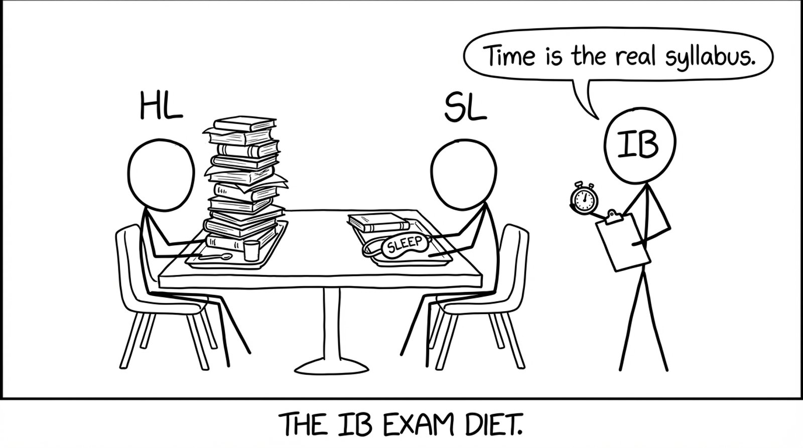 HL vs SL lunch table joke