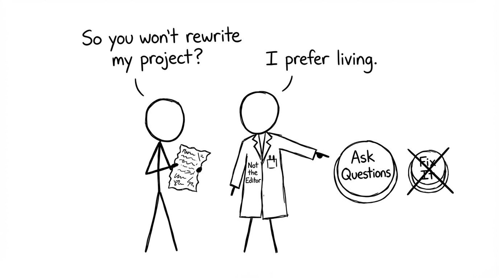 Parent refuses to become the editor