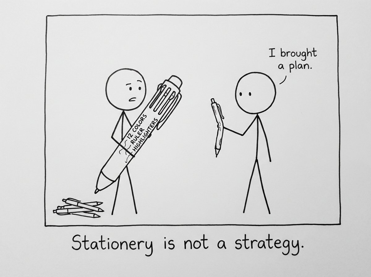 Stationery is not a strategy