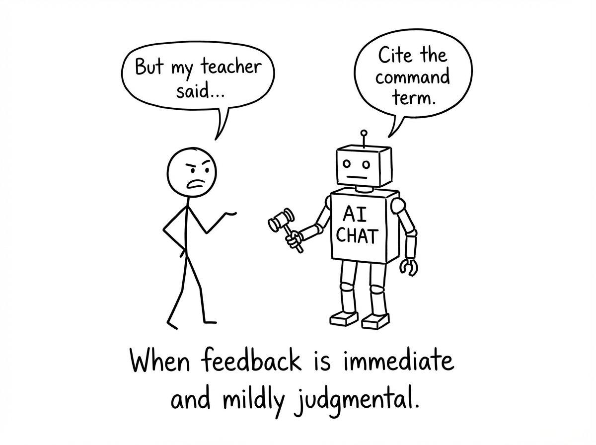 Arguing with AI Chat about command terms