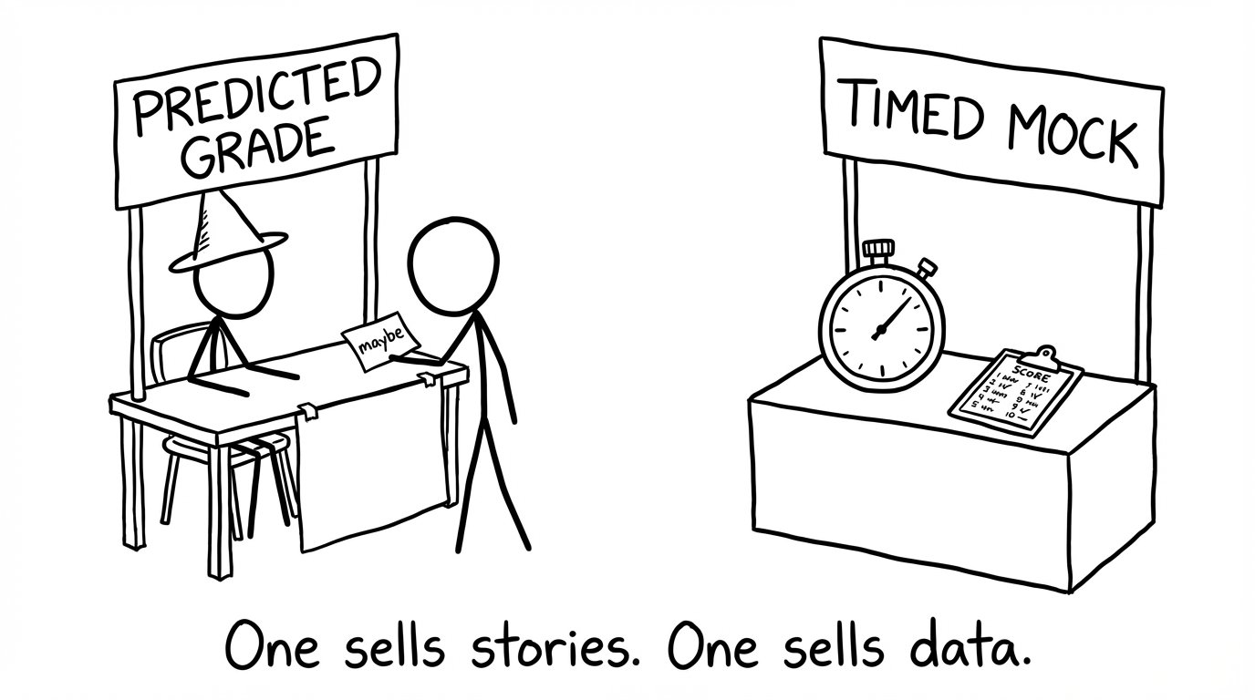 Fortune teller vs timed mock comic