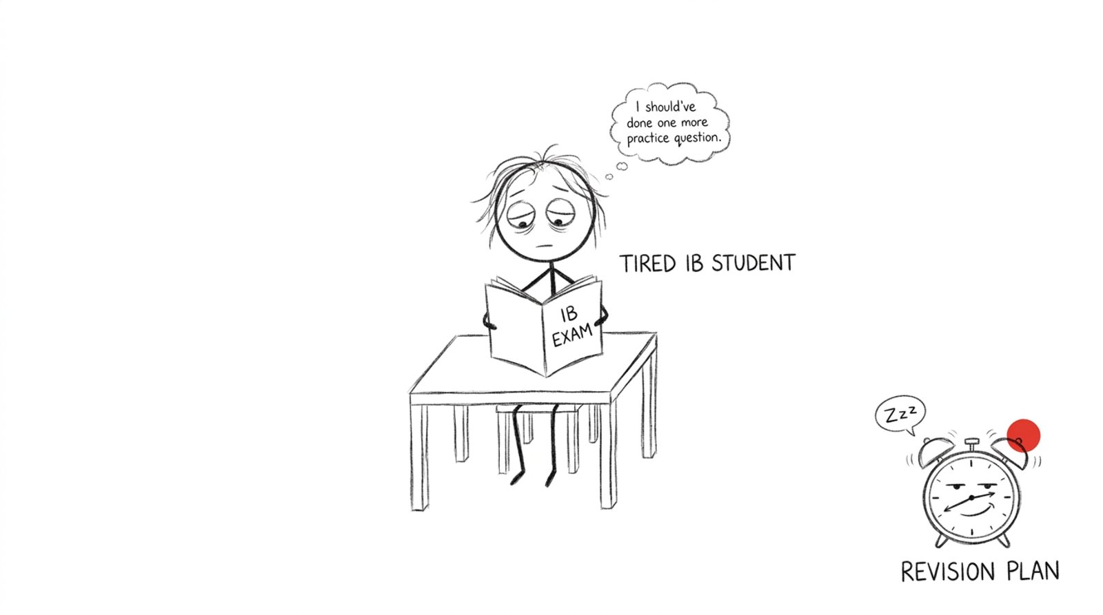 A student and the snoozing revision plan