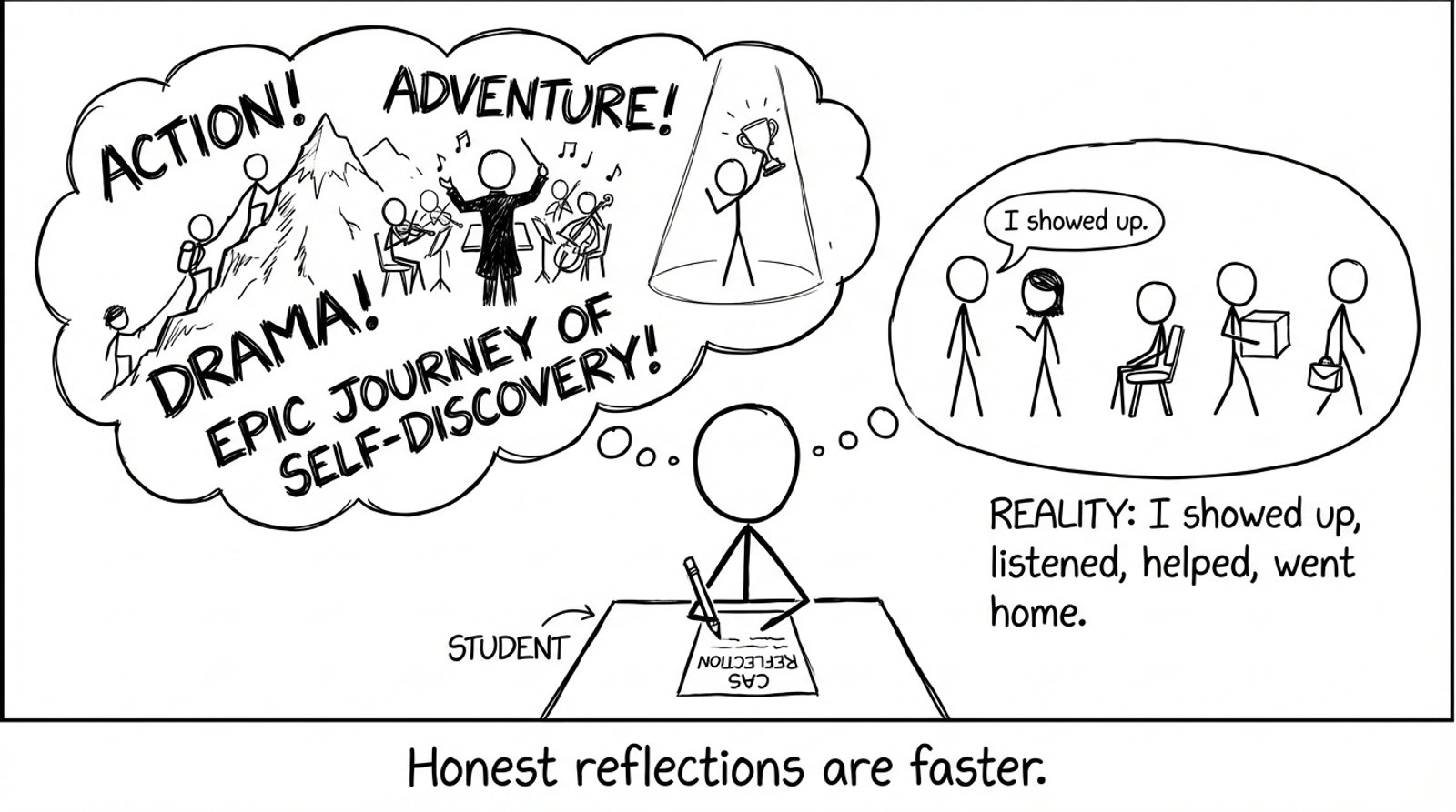 Honest reflection vs dramatic montage