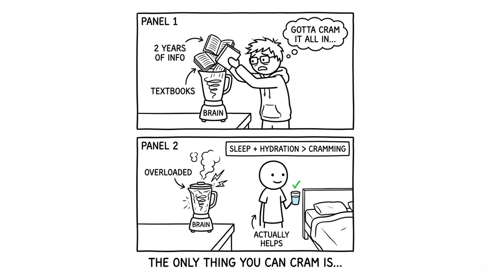 Cram blender vs sleep and water
