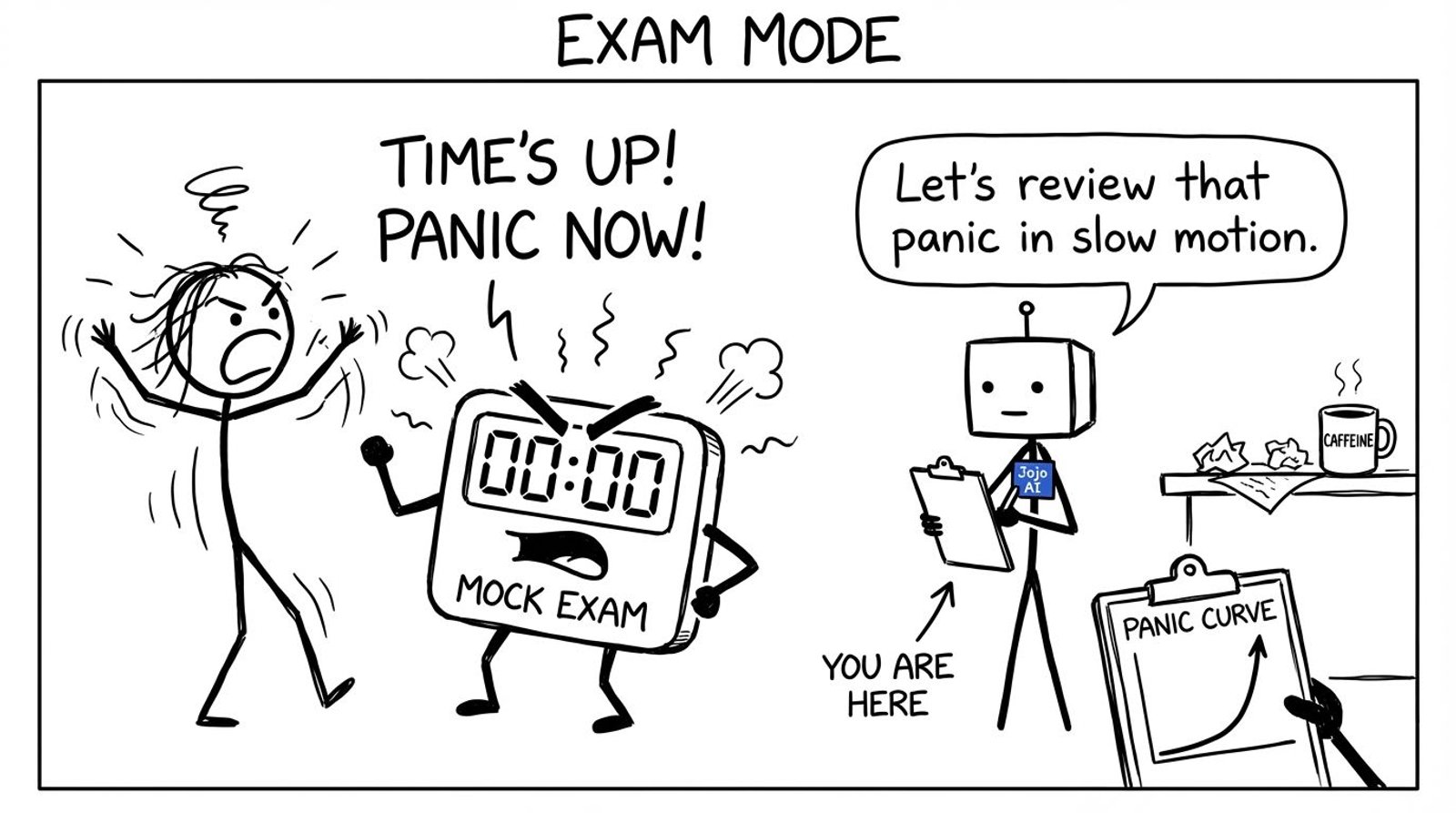 Jojo AI reviewing panic in slow motion