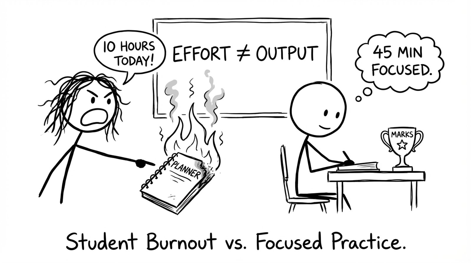 Burnout vs marks