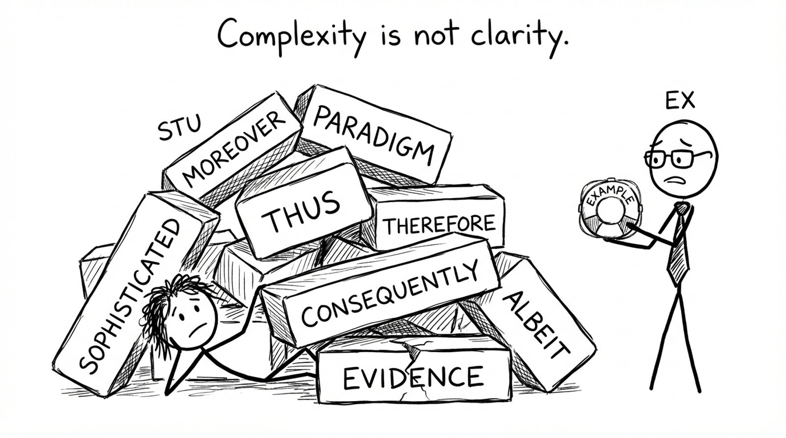 Tower of jargon collapses onto evidence