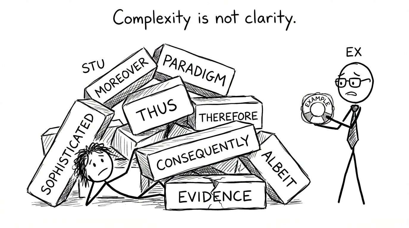 Tower of jargon collapses onto evidence