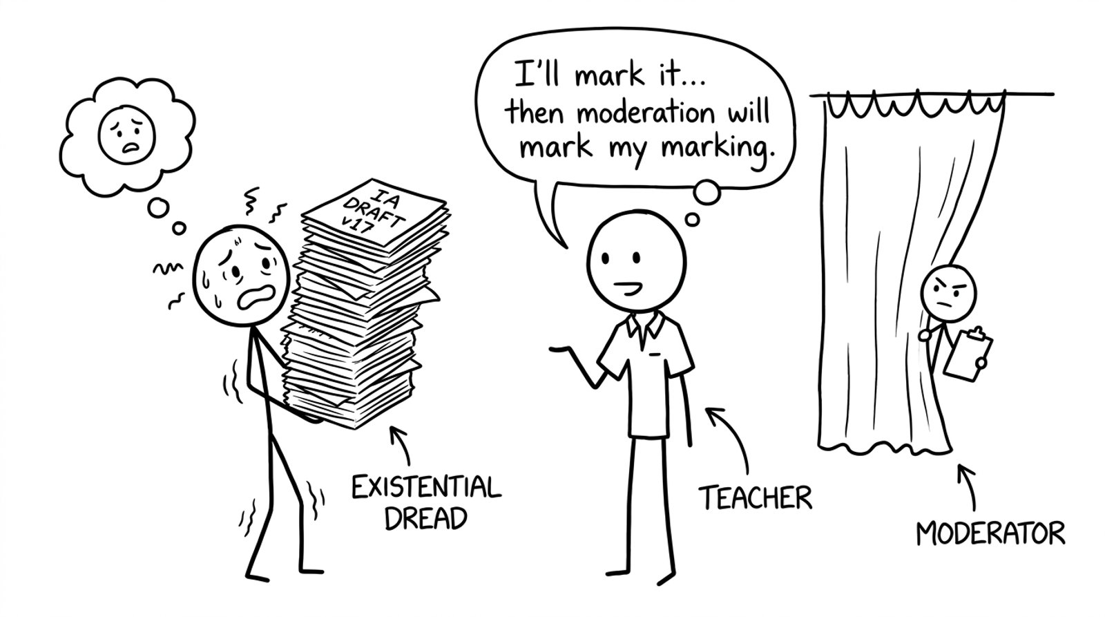 Teacher vs moderator vs dread