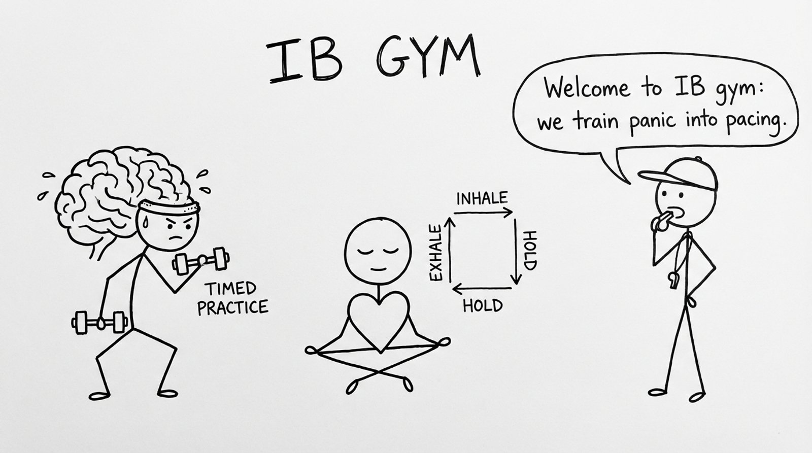 Brain lifts “timed practice” while heart does box breathing