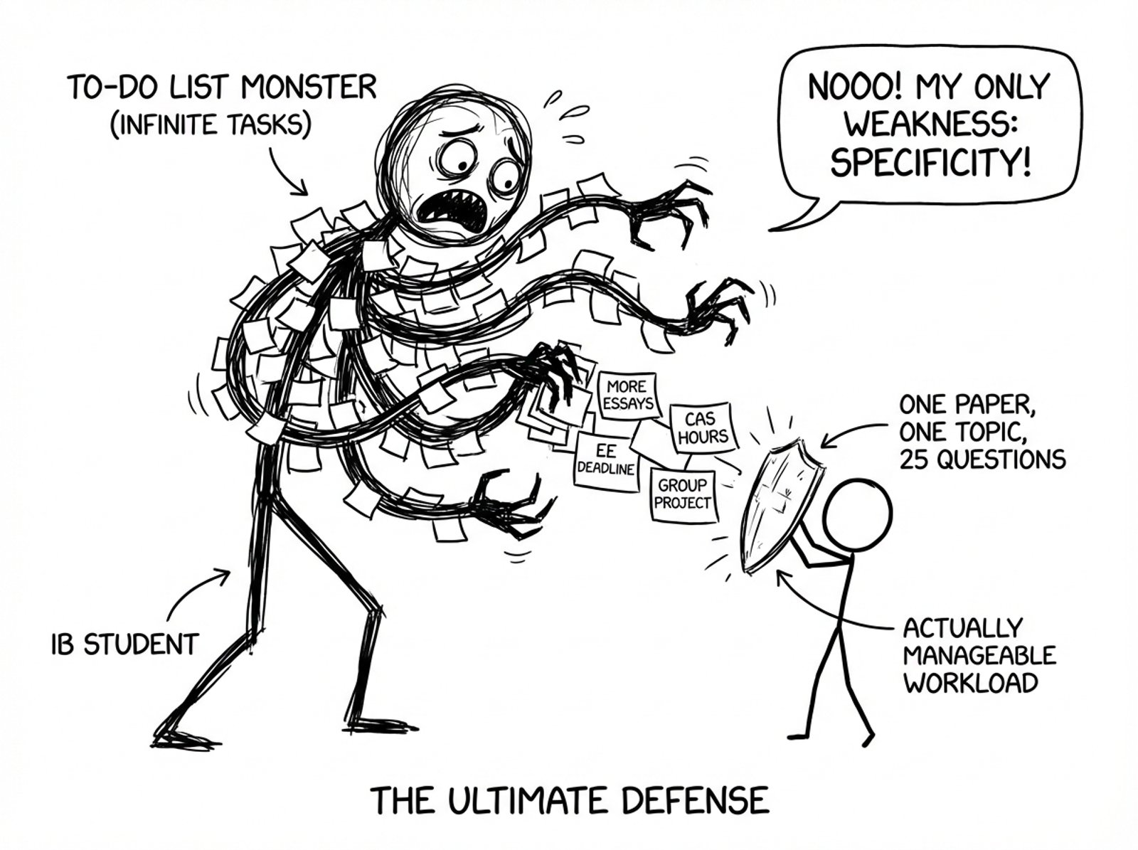 To-do list monster vs one-topic shield