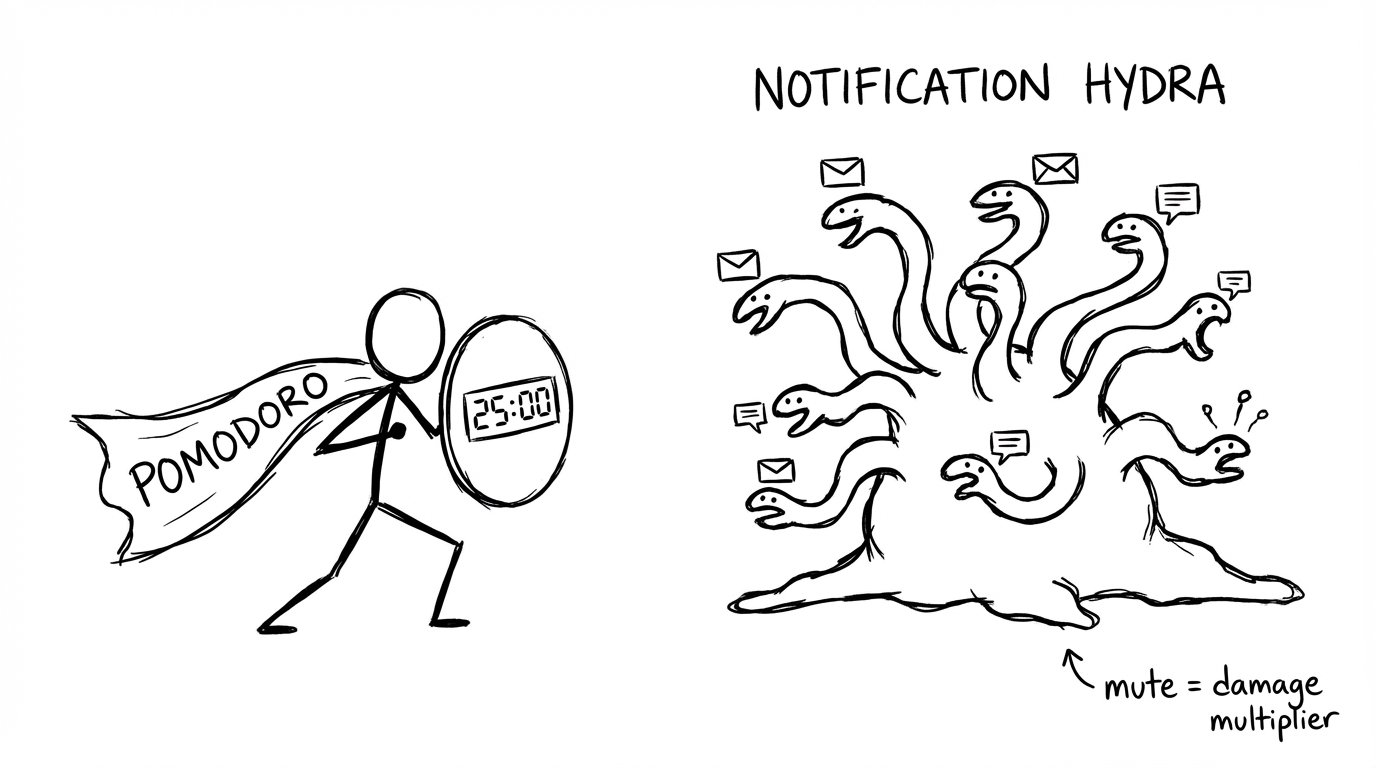 Pomodoro hero vs Notification Hydra