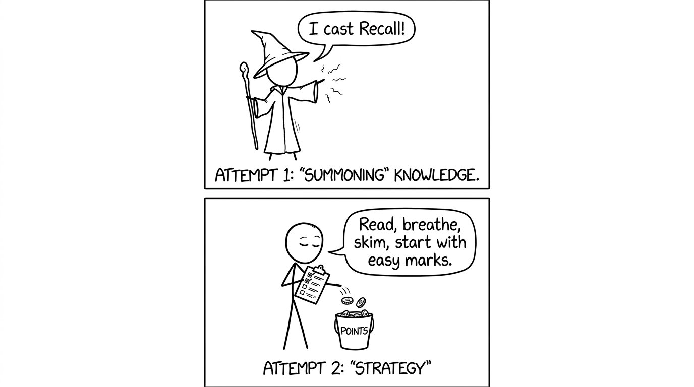 Wizard student tries to cast Recall vs checklist student