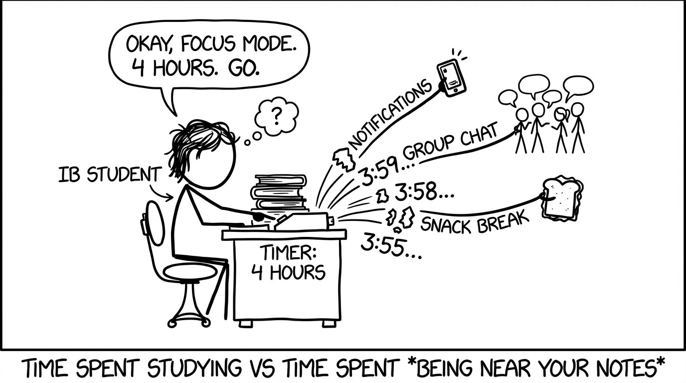 Time spent studying vs time spent being near your notes
