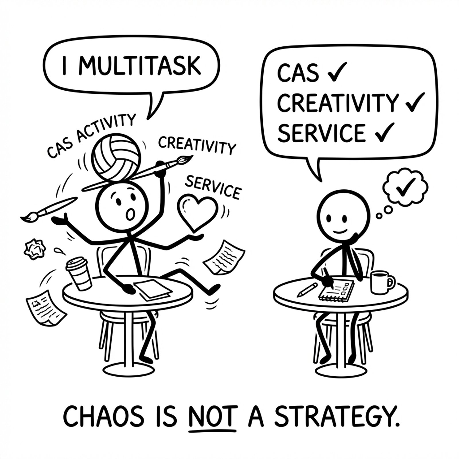 Multitasking chaos vs calm checklist