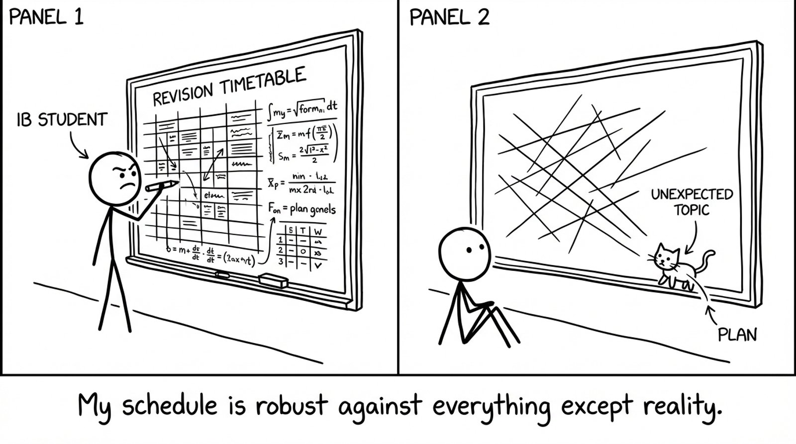 A revision timetable meets reality
