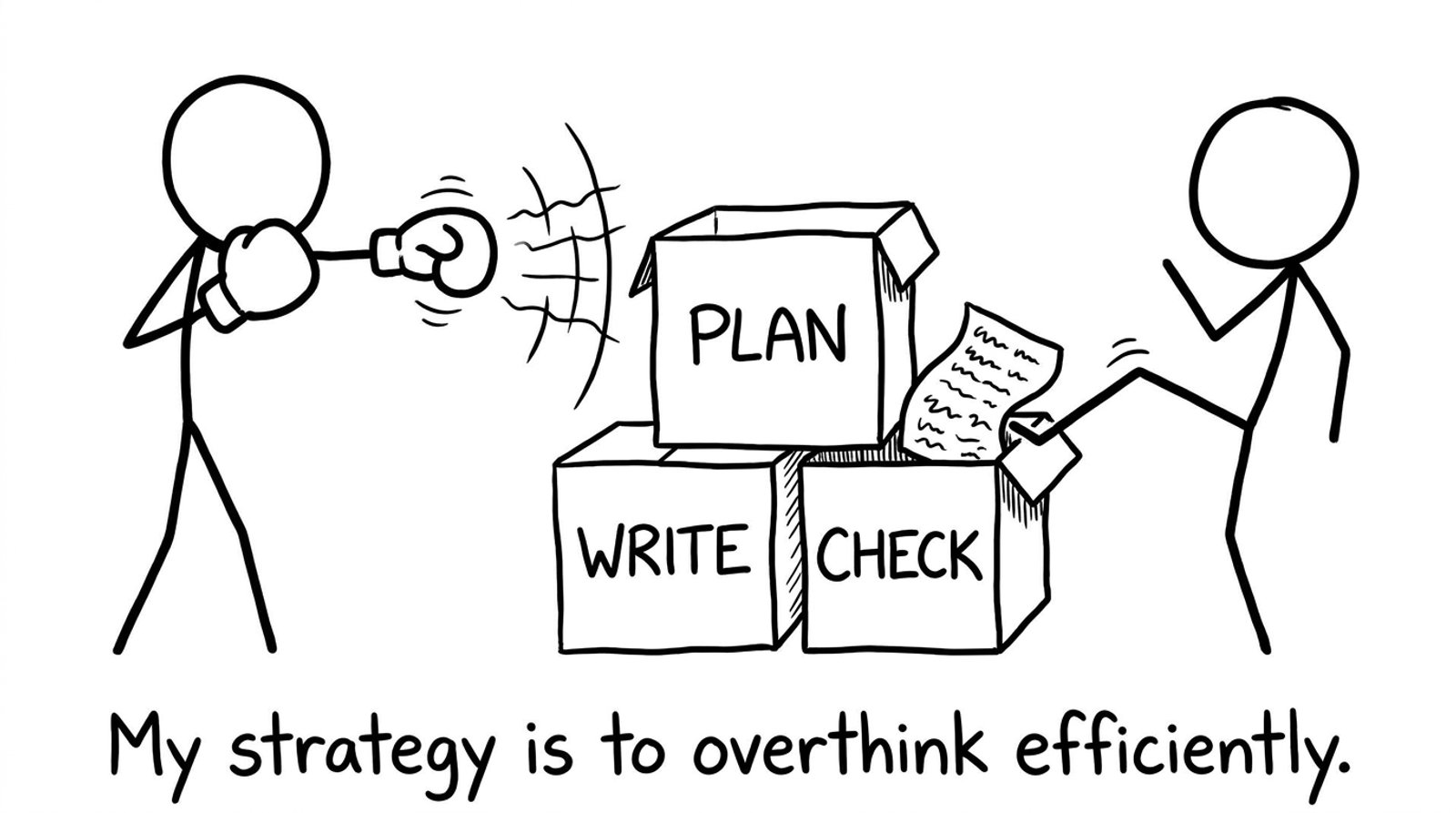 Time boxing your planning, writing, checking