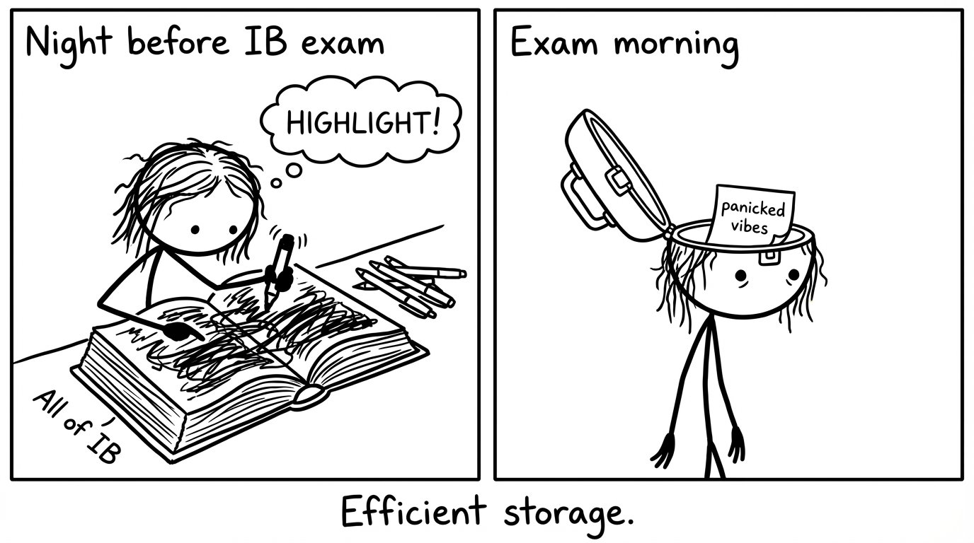 Highlighting everything then forgetting