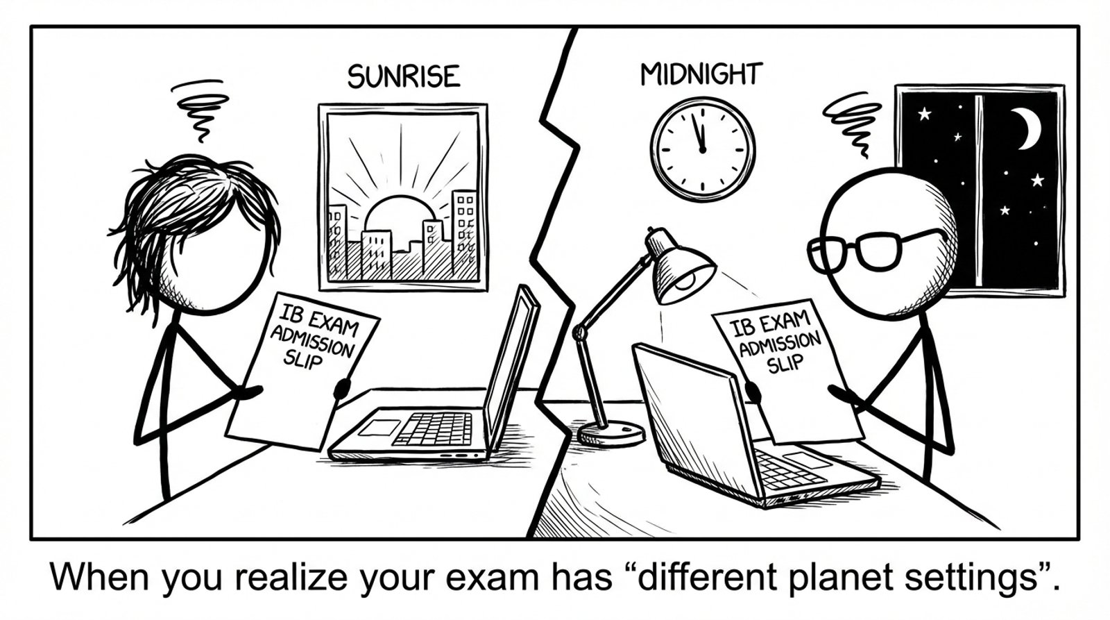 Two students, same exam, different planet settings