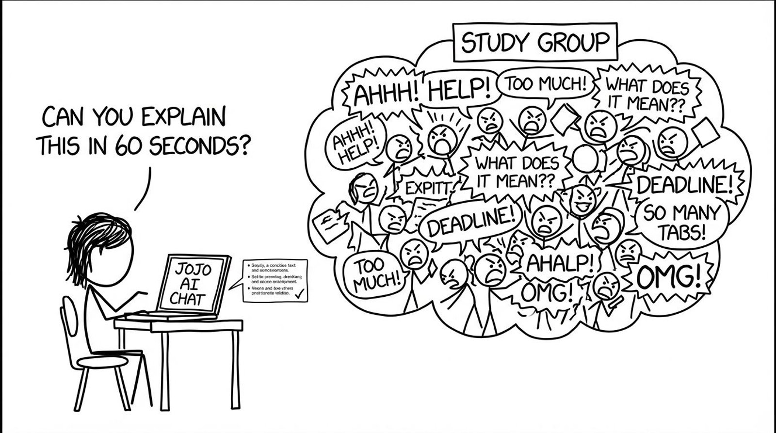 Jojo AI vs chaotic study group chat