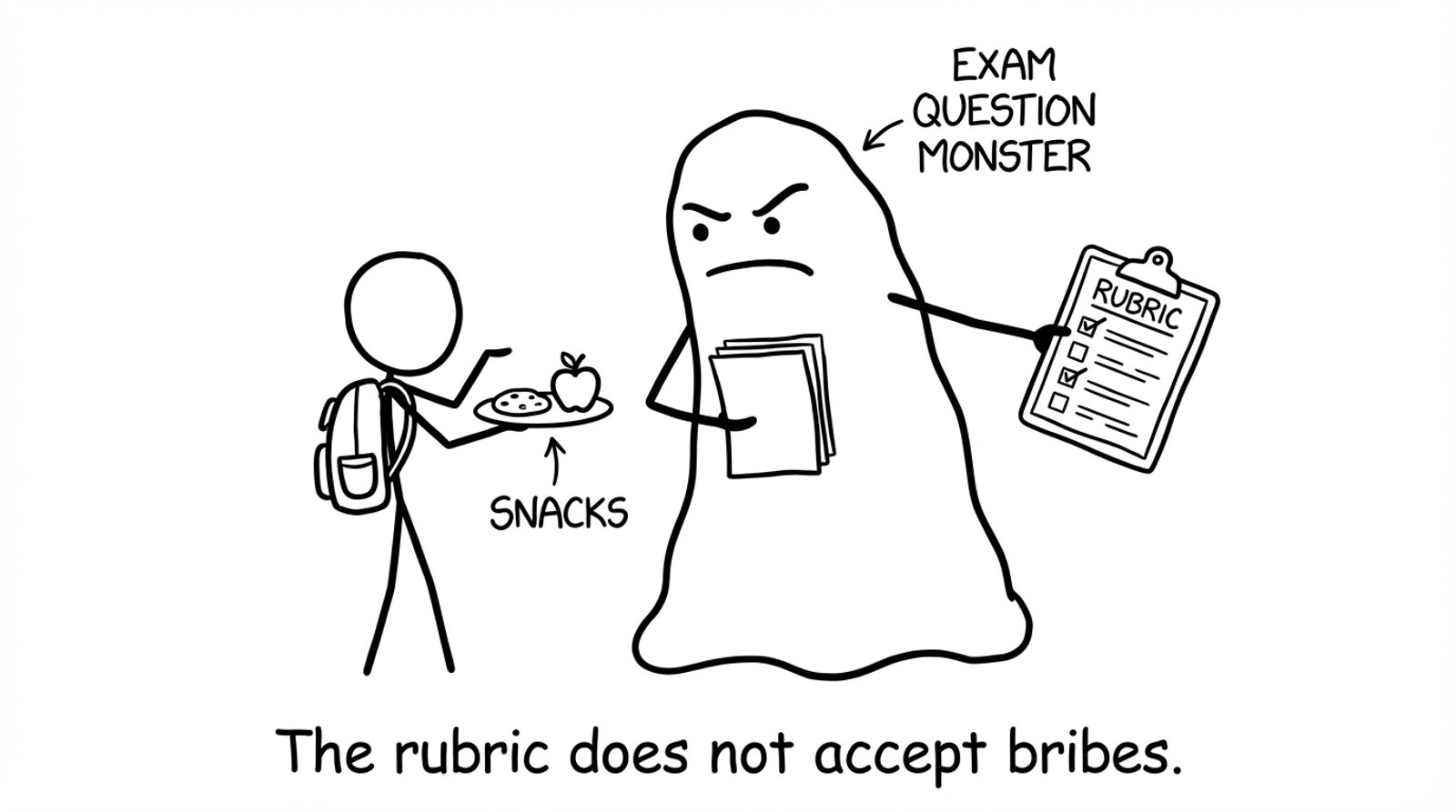 The rubric refuses bribes