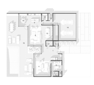 YoModern house plan – first floor