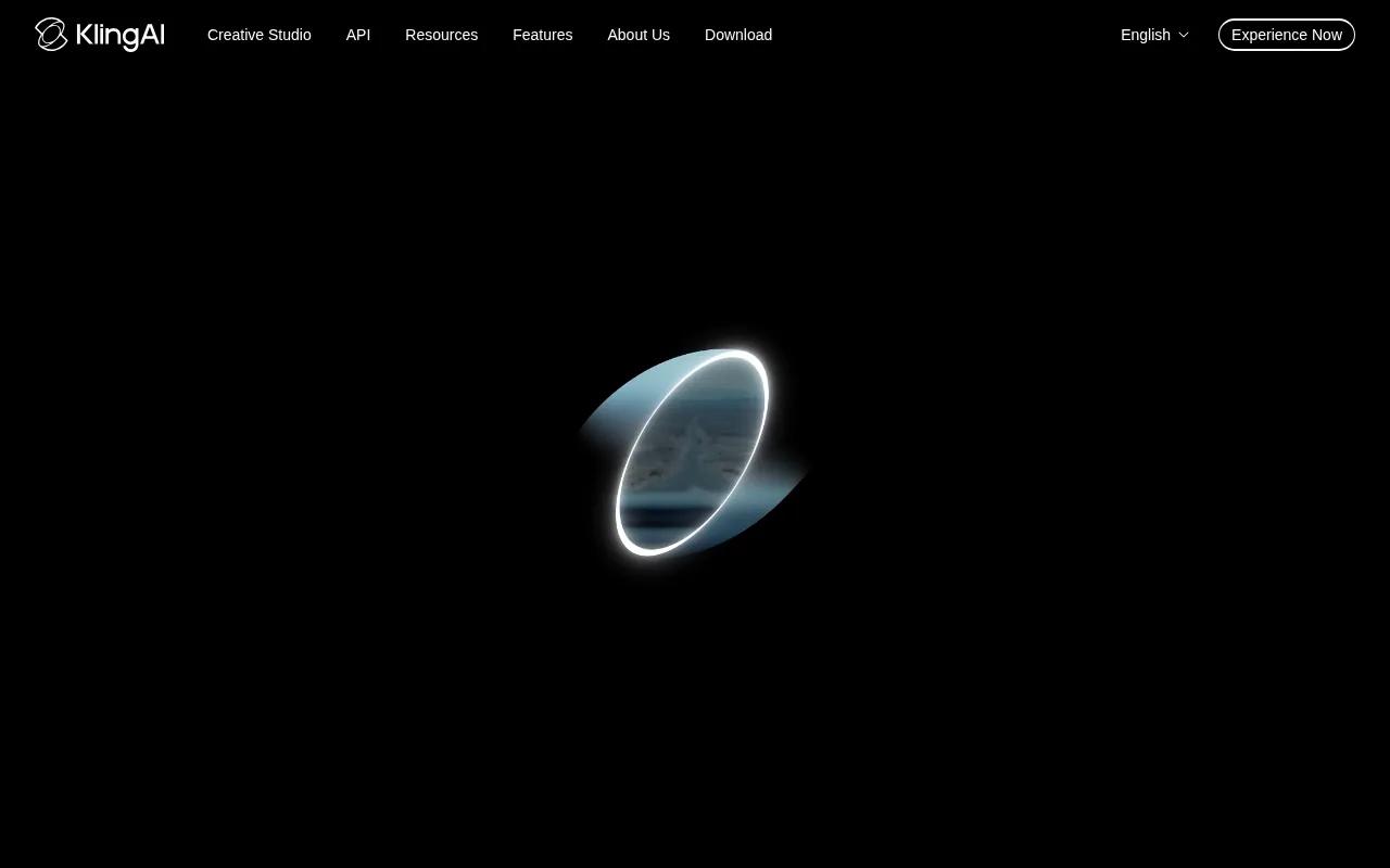 Screenshot of the Kling AI website