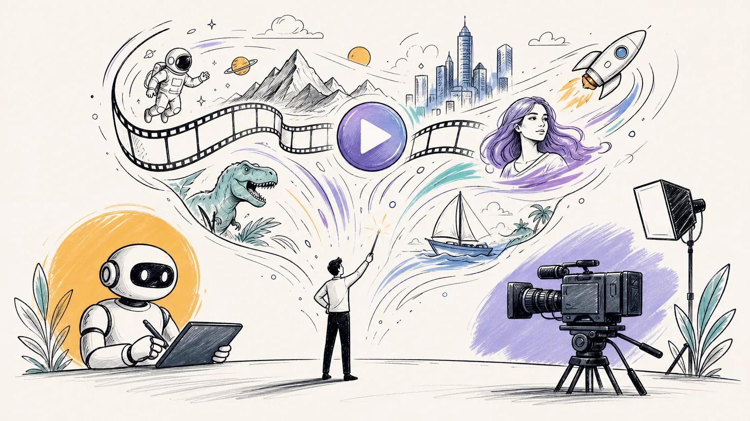 Editorial illustration for Best AI Video Generator Tools in 2026