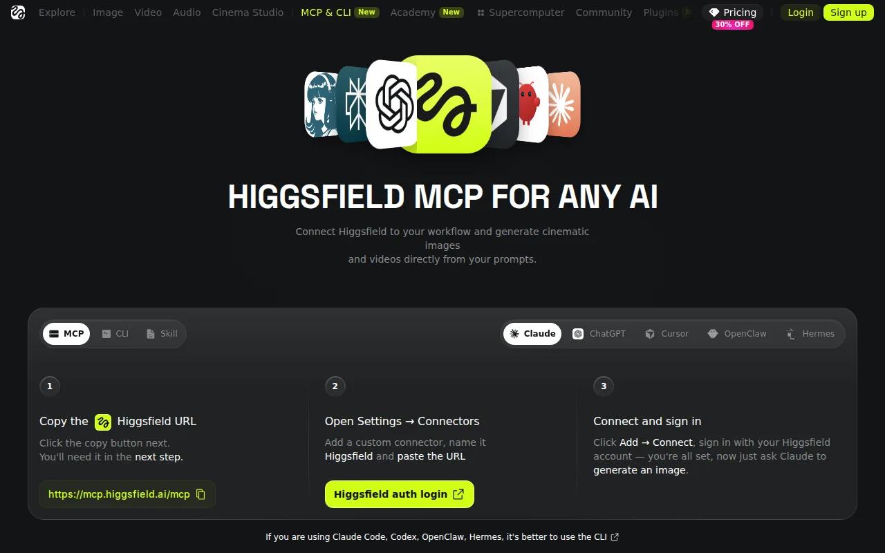 Higgsfield: visual reference for 7. Higgsfield — Multi-Model Suite Under One Subscription