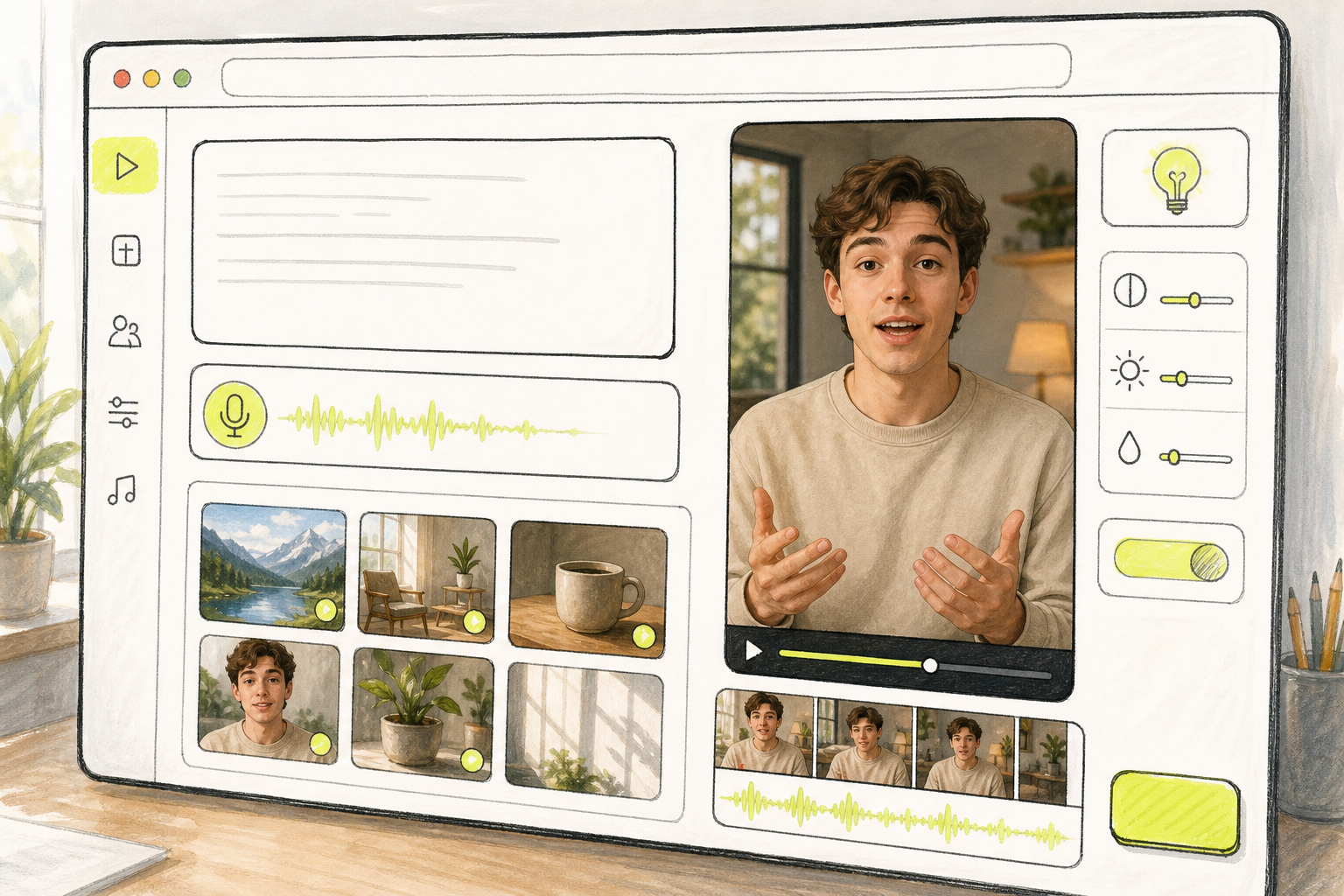 Seedance Studio AI video creation workflow with voice