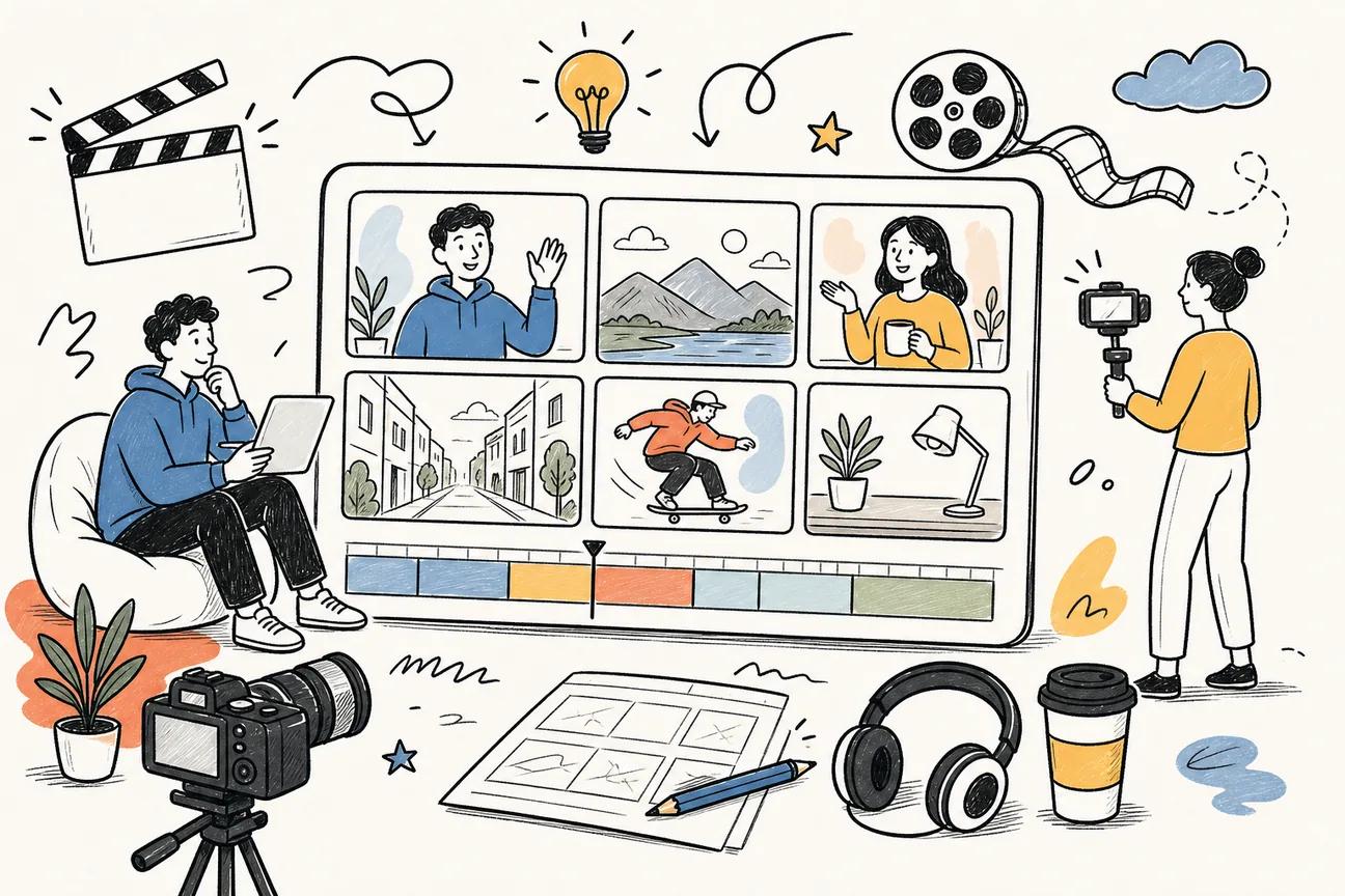 Doodle illustration of Best Multi Shot Short Video Creator Tools