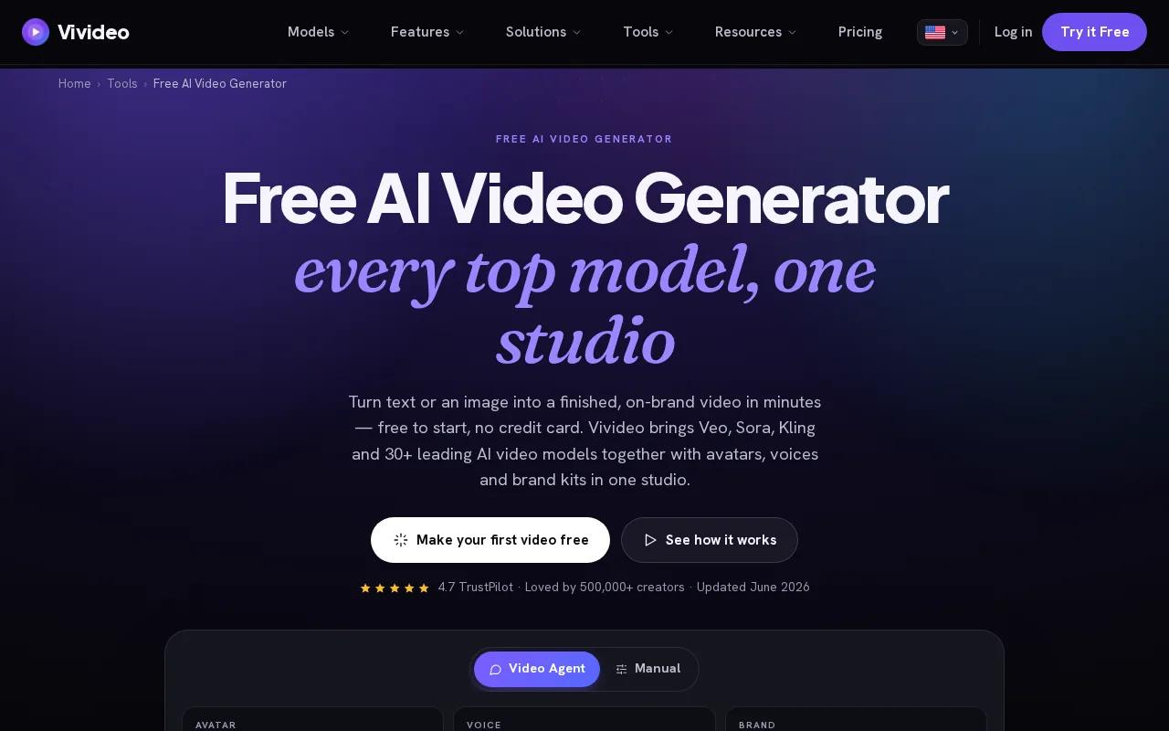 Vivideo: visual reference for 10. Vivideo — Best for No-Account Quick Clips