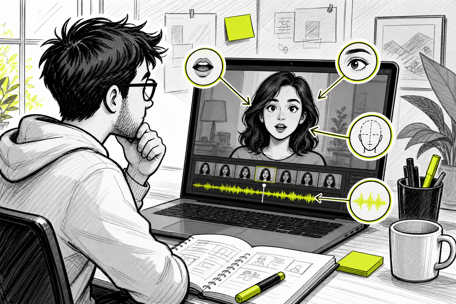 reviewing AI talking photo animation for lip sync and face quality