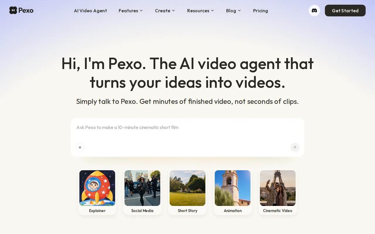 Pexo: Easiest Reels from a Simple Description: visual reference for 2. Pexo: Easiest Reels from a Simple Description