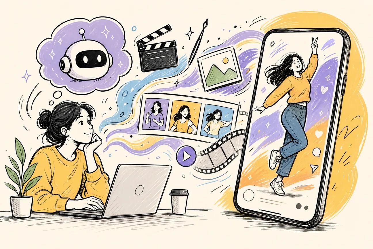 Editorial illustration for Best AI Video Generator for Reels: 6 Picks