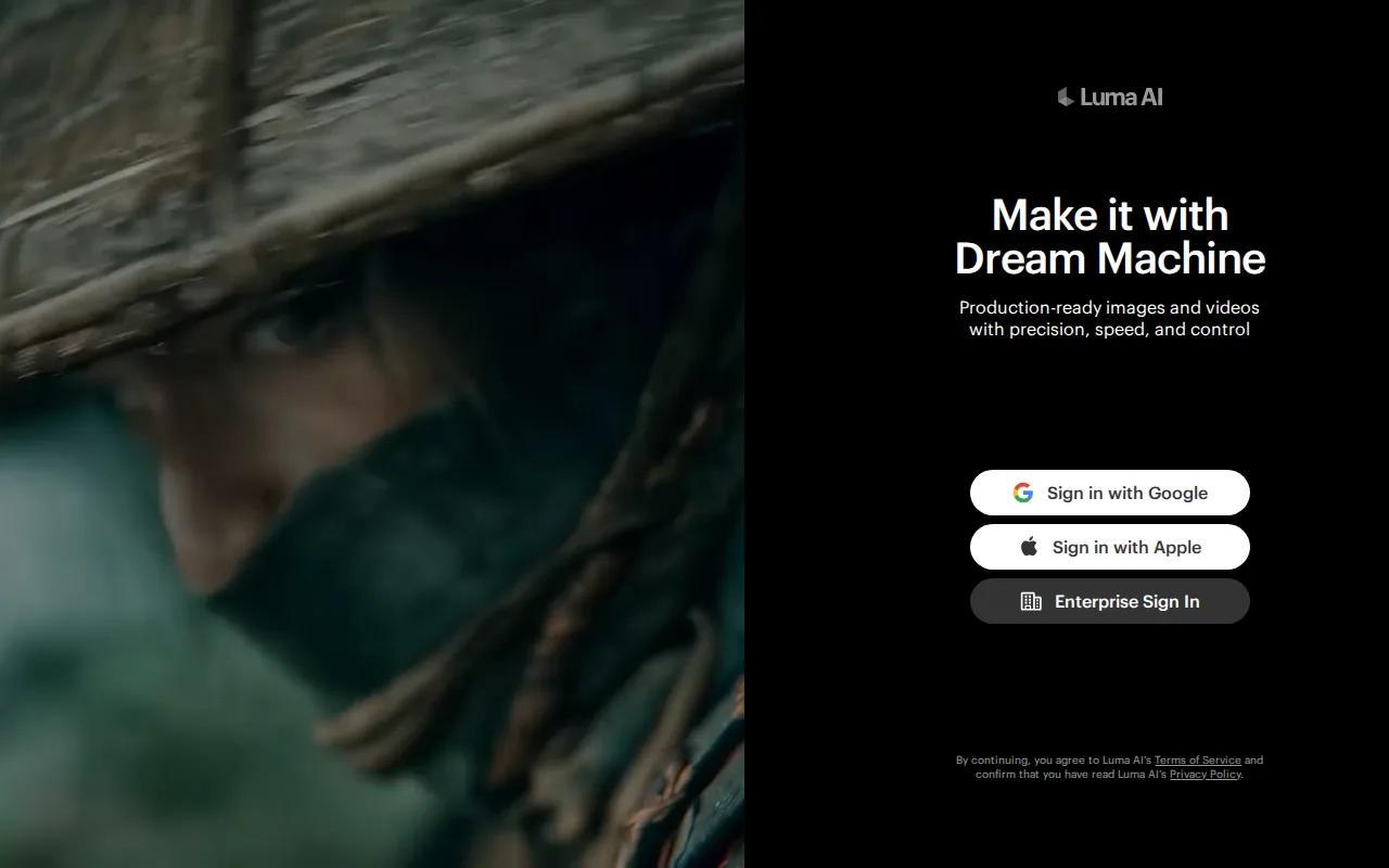 Luma AI (Dream Machine): visual reference for 3. Luma AI (Dream Machine) — High‑quality motion‑rich clips from text